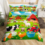 Feelyou country style quilt cover set closeup view of premium soft microfiber fabric texture