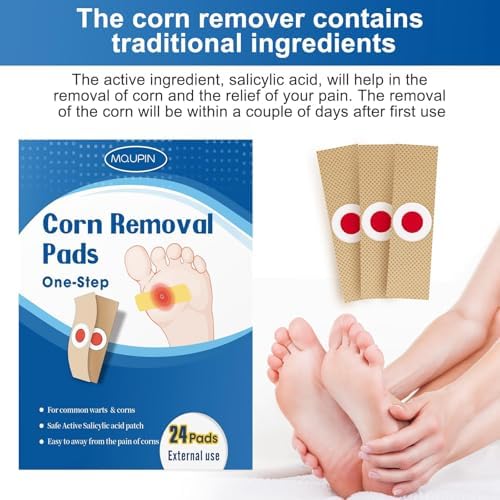 MQUPIN 24 count pack of imported USA foot care and callus treatments.