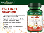 Vegetarian capsules of AstaFX Astaxanthin Super Formula on a clean surface.