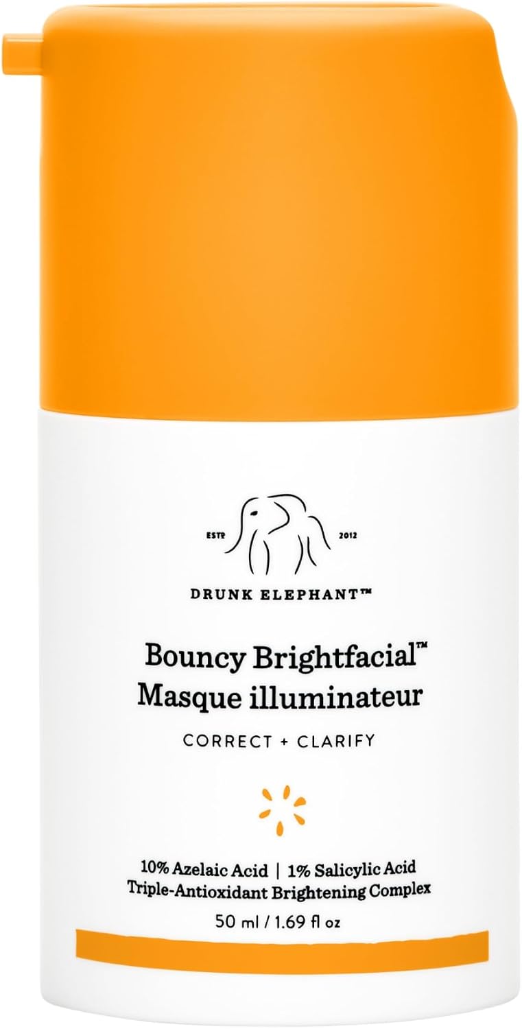 Drunk Elephant Bouncy Brightfacial illuminating face mask front view