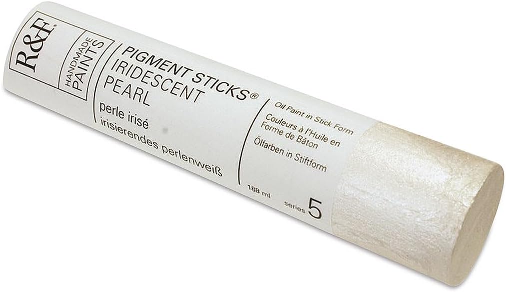Open stock R&F handmade paint stick showing wax composition