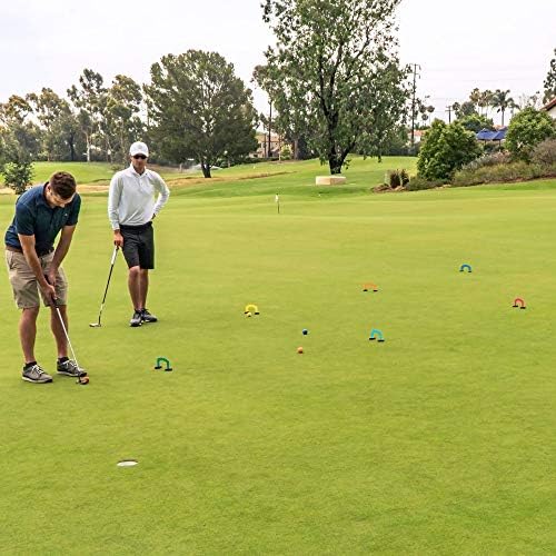 Four colored golf balls included with the GoSports set
