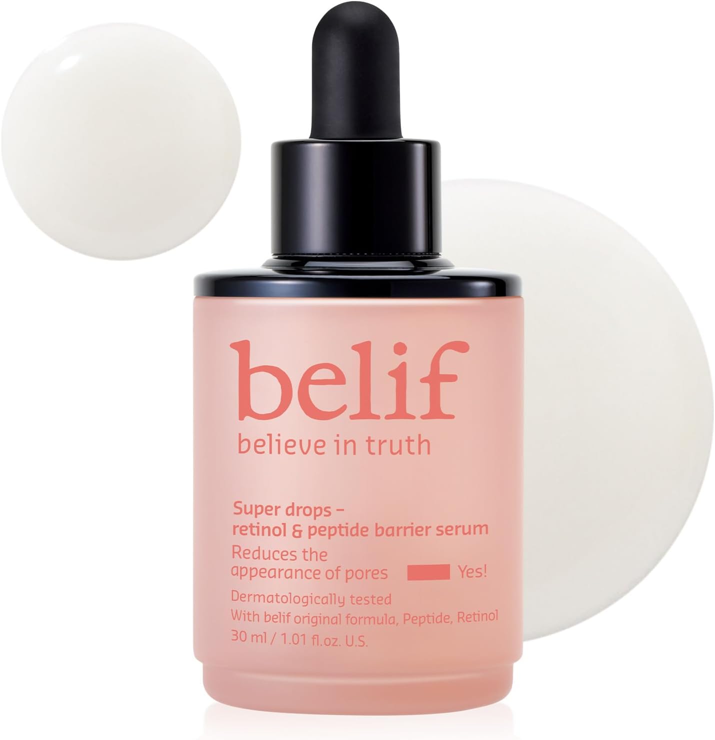 Belif Retinol and Peptide Super Drops Serum front view bottle