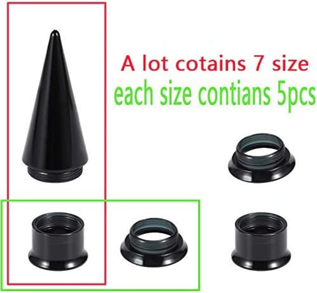 Tbosen 36 pieces black ear gauge kit components