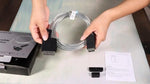Underneath view of the durable terminal plugs of the home theater accessory