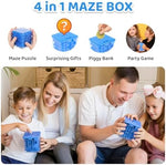 Boxveria interactive cash gift holder cube displaying top opening lid and slide release bar.