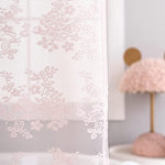 TUDECO vintage shower curtain showing the detailed attached top valance and reinforced header holes