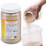 Close up of 1.5mm to 2.5mm bulk desiccant beads for laboratory use