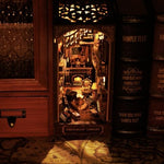 Miniature library scene showing intricate interior details