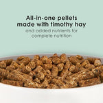 Nutritional label of Kaytee Timothy Complete Guinea Pig Food showcasing premium USA sourced ingredients.