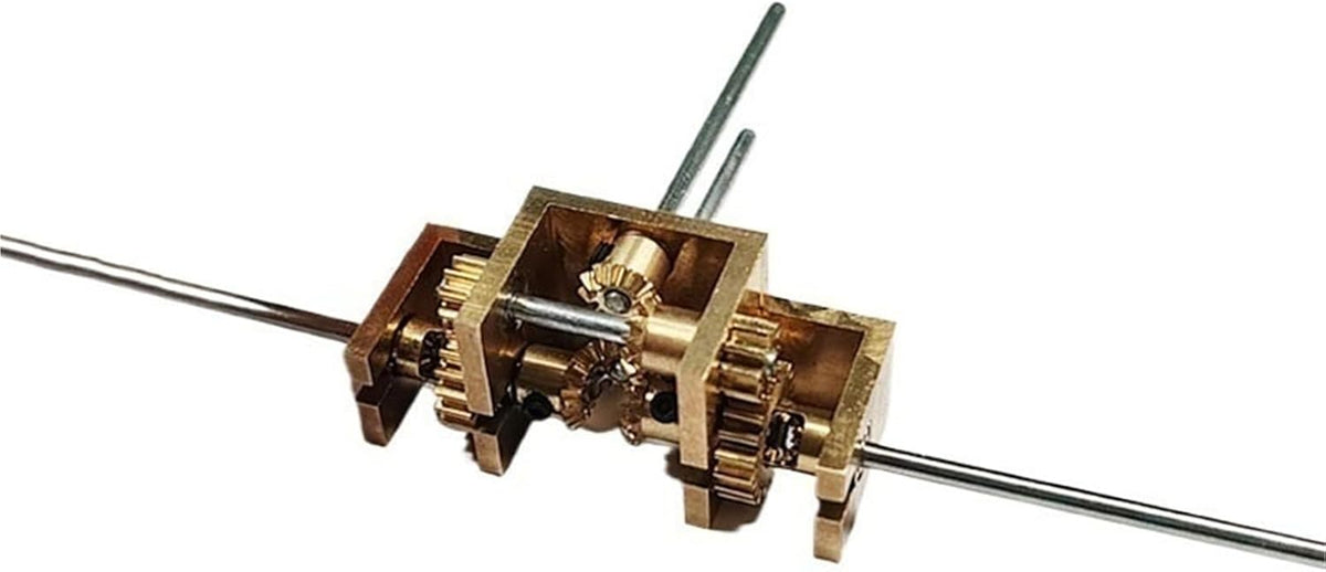 ELILANEY Angle Steering Metal Dual Shaft Gearbox front view hobby accessory