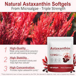 Vita-NuAge Nutrition Astaxanthin imported dietary supplement daily dosage instructions label