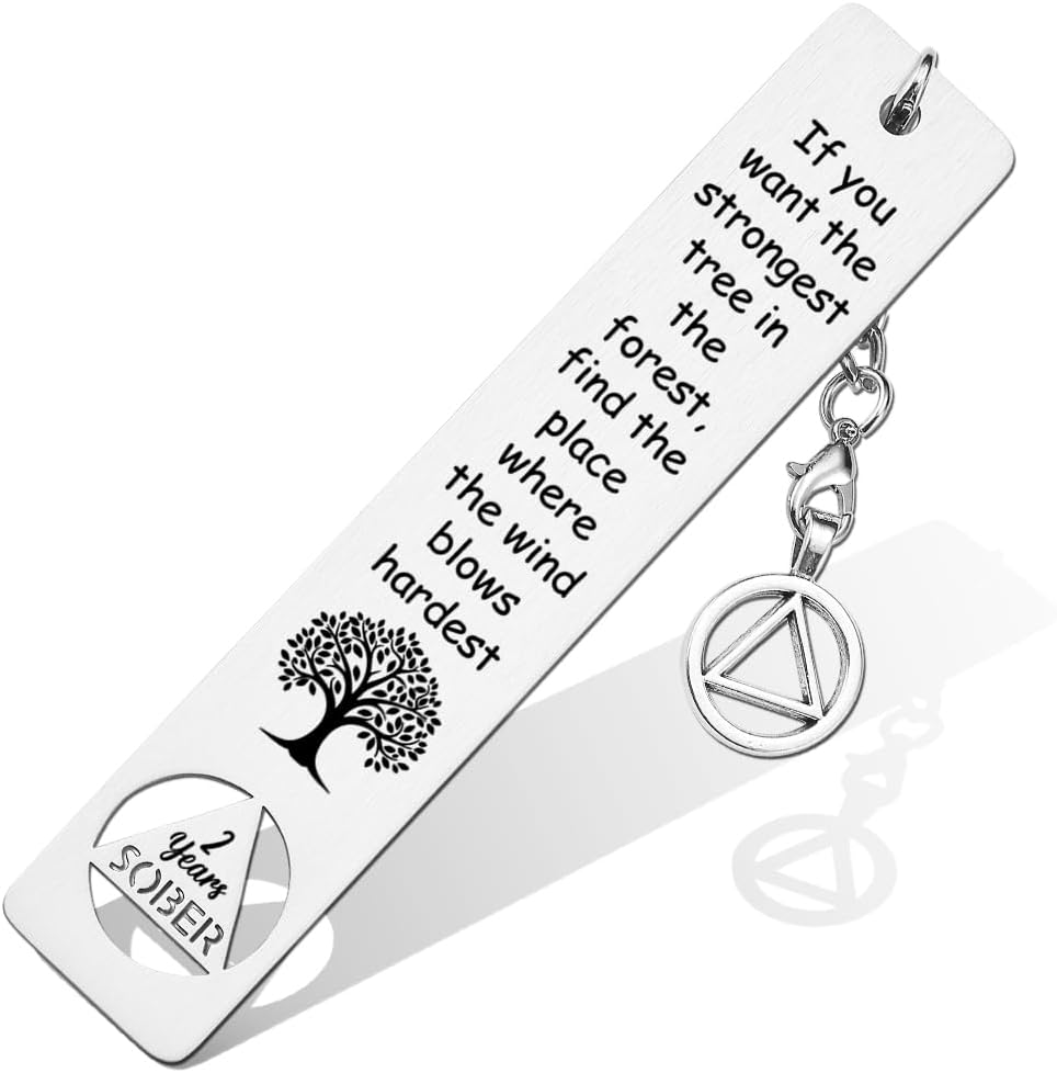 FOKCBOCM 2 years sober recovery bookmark front view