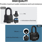 Cincinno heavy duty padlock hardened steel shackle detail