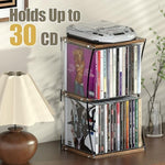 Alyoen walnut and acrylic media display shelf holding video game cases