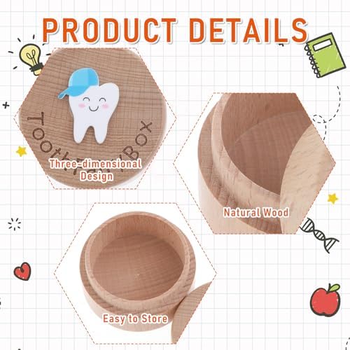 Side profile of Aeaocvo 3D carved tooth fairy container