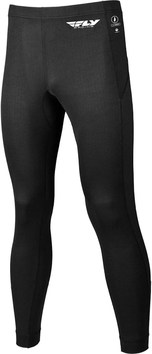 Fly Racing Lightweight Base Layer Pants front view showing black compression riding trousers.