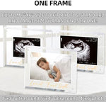 DEYIXUN clear magnetic sonogram frame displaying baby milestone picture on a table