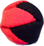 Flatter profile of a sand filled hacky sack designed to maximize foot surface area contact