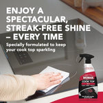 Weiman cooktop cleaner kit components including spray and cleaning cloth