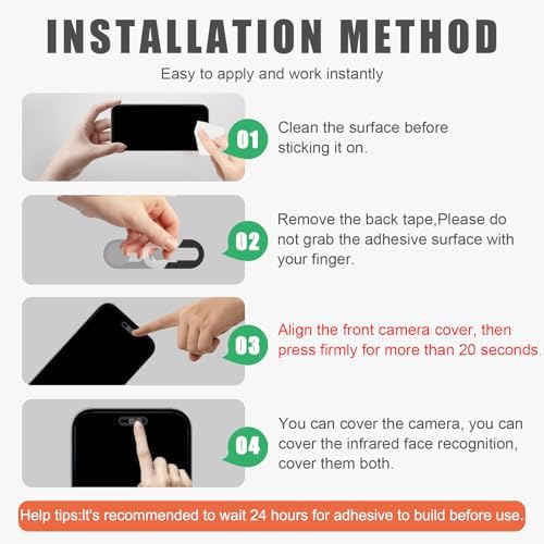 Demonstration of the sliding mechanism blocking the front lens on an iPhone sixteen Pro Max model.