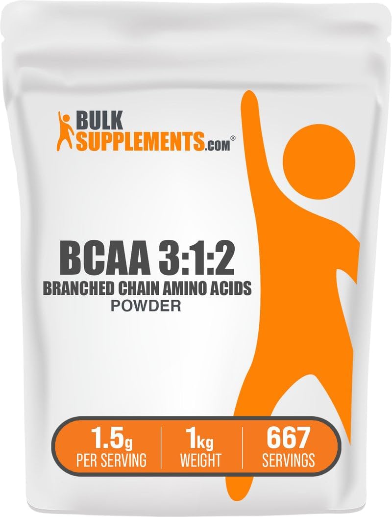 BulkSupplements gluten free branched chain amino acid powder scoop