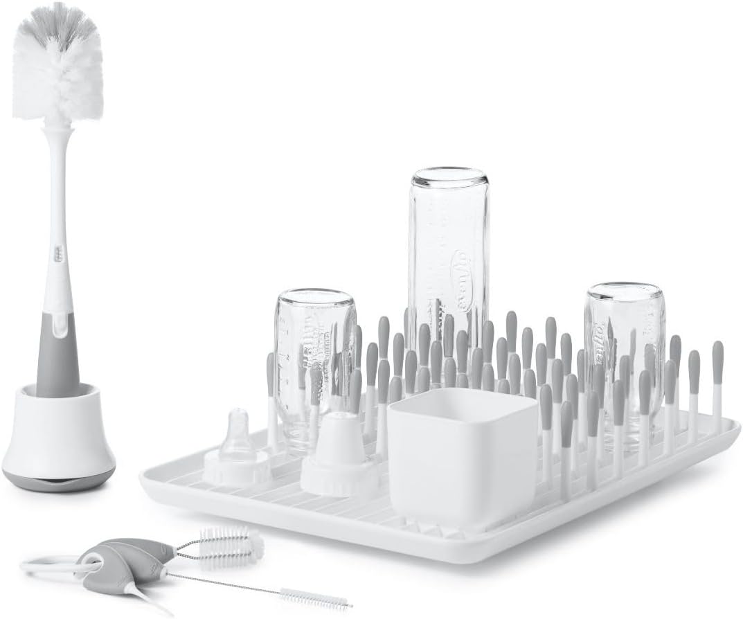 OXO Tot bottle and cup cleaning set front view countertop organizer
