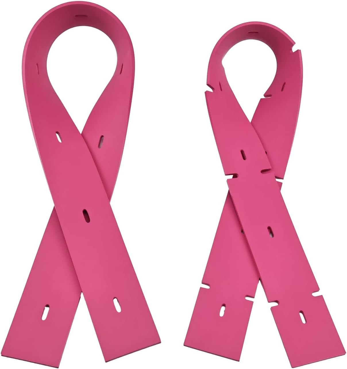 HIKIBEX industrial pink silicone squeegee blade kit showing front and rear replacement parts for floor scrubbers.