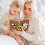 Zoiiwa toddler cloth album side view demonstrating the soft plush fabric thickness