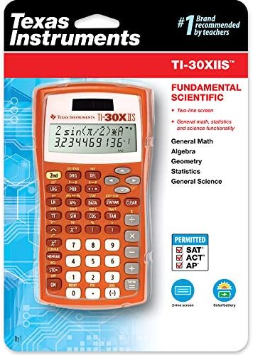 Texas Instruments TI-30X IIS 2-Line Scientific Calculator, Orange - Image 3