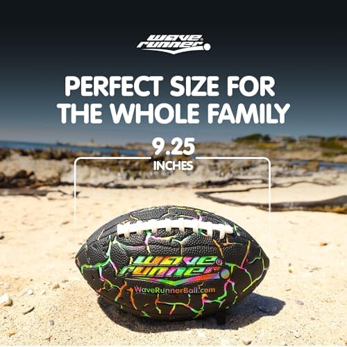Wave Runner junior size waterproof football packaging and authentic brand logo branding.
