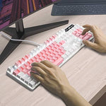 Top down view of MageGee 104 key mechanical keyboard