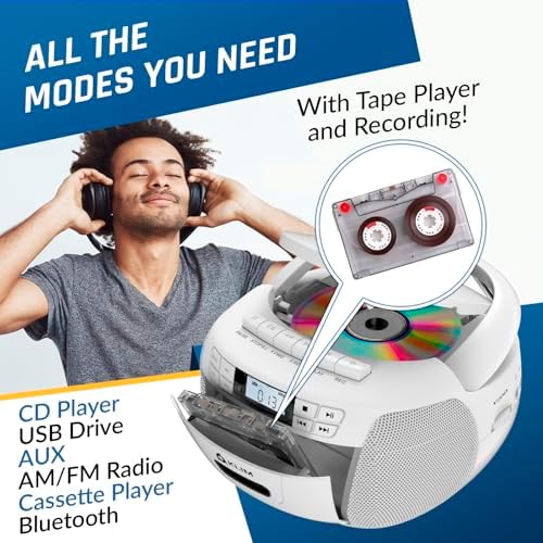 Klim portable cd and cassette combo top controls