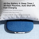 Tazata pillow speaker resting under white pillow