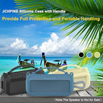 JCHPINE travel cover case demonstrating quick snap installation on wireless speaker