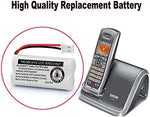Replacement battery pack set installed inside a compatible cordless telephone compartment setup