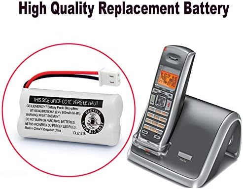 Replacement battery pack set installed inside a compatible cordless telephone compartment setup