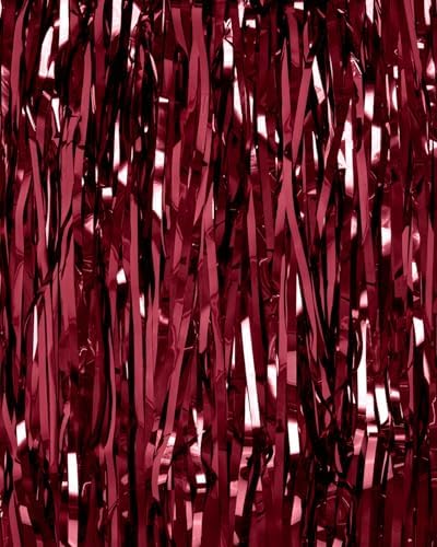Authentic USA imported xo Fetti burgundy party curtain packaging with set of two premium panels
