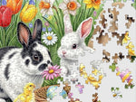 Premium recycled board texture and thick interlocking design of authentic American manufactured puzzle pieces.