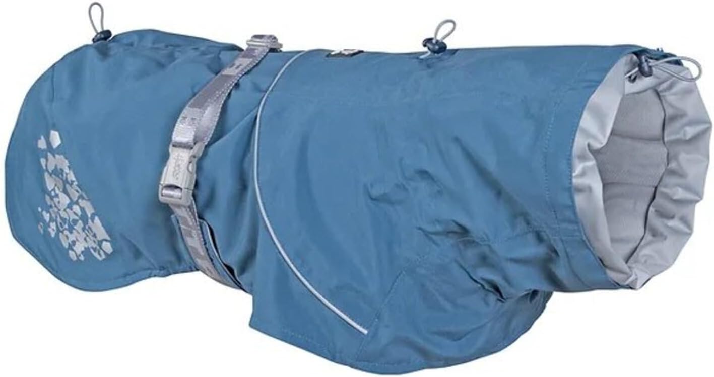 Hurtta Monsoon Coat front view in Bilberry color