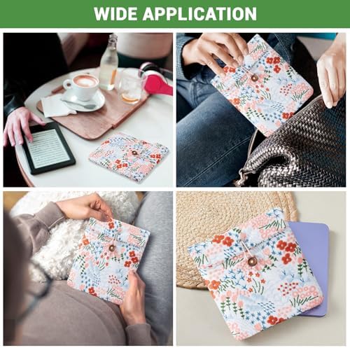 High quality fabric texture of daisy Kindle accessory
