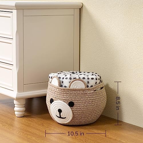 Close up view of the built in handles on the CherryNow nursery storage bin.