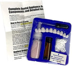 Close up of dental repair tools and molding beads from Instant Smile kit