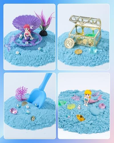 Child playing with Essenson ocean themed sensory bin and tools
