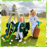 Assorted plastic golf clubs and balls from Teyva Daily set