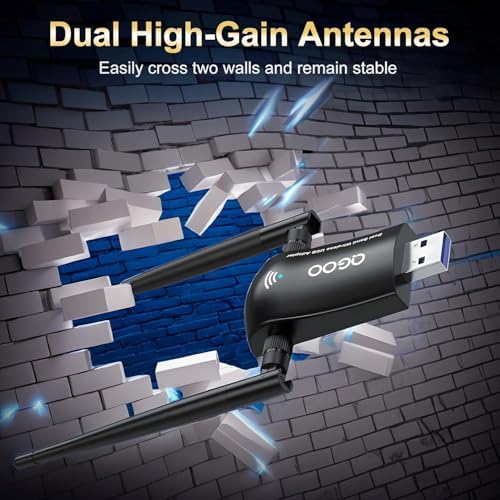 QGOO dual band WiFi dongle compatible with Windows 11 systems