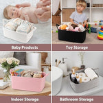 OIASKET cotton rope organizer filled with baby shower essentials and toys