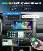 Mahvec car radio showing wireless apple carplay interface