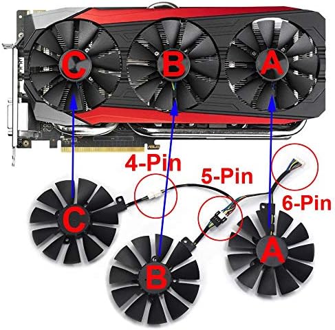 inRobert video card cooler fan set demonstrating mounting hole layout dimensions