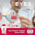Viteyes eye vitamin capsules in a bottle